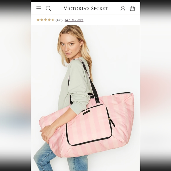 NWT Victoria Secret Bag/folds into small pouch - Picture 2 of 3